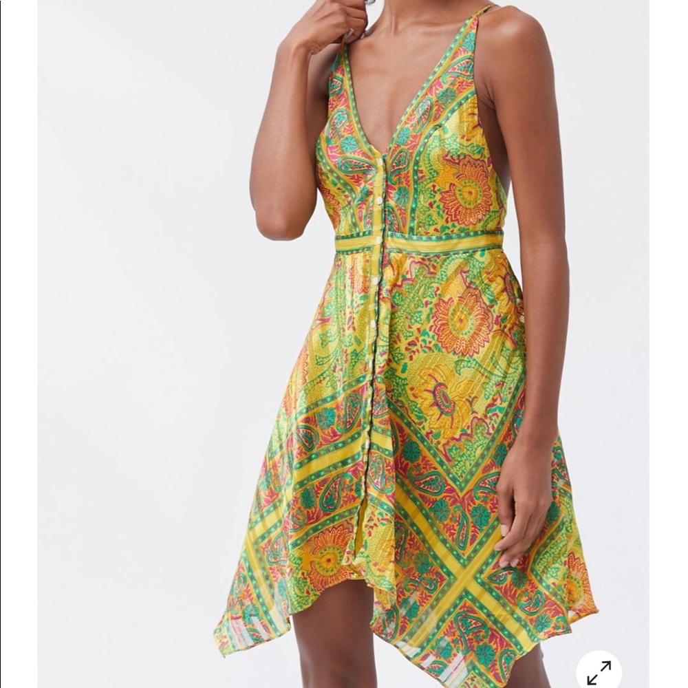 UO Cross Back Handkerchief Lark Dress